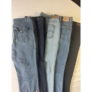 5 Pairs Women's Jeans Size 14-3 Levi's Boot 1 Sofia Skinny Pants 1 St John's